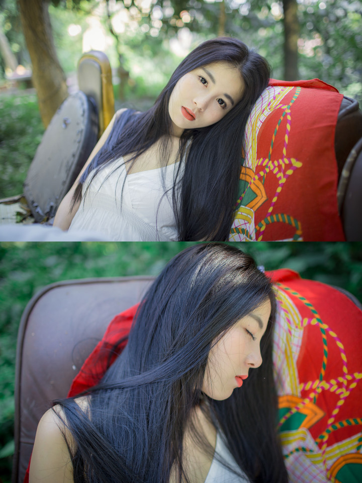 长发美女森林清纯图  第2张